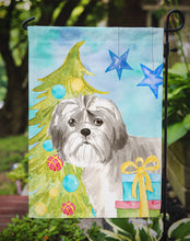 Load image into Gallery viewer, Christmas Tree Shih Tzu Puppy Garden Flag - Outdoor Decorative Yard Flag CK1862GF