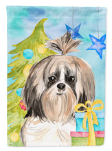Load image into Gallery viewer, Christmas Tree Shih Tzu Flag Canvas House Size CK1863CHF
