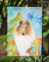 Load image into Gallery viewer, Christmas Tree Rough  Collie Garden Flag - Outdoor Decorative Yard Flag CK1867GF