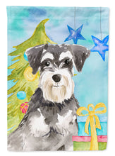 Load image into Gallery viewer, Christmas Tree Schnauzer #2 Flag Canvas House Size CK1870CHF