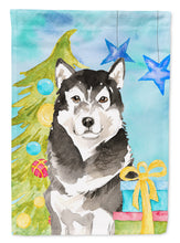 Load image into Gallery viewer, Christmas Tree Alaskan Malamute Flag Canvas House Size CK1872CHF