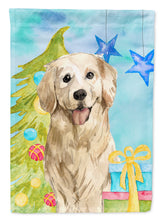 Load image into Gallery viewer, Christmas Tree Golden Retriever Flag Canvas House Size CK1878CHF