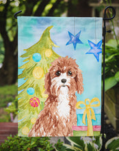 Load image into Gallery viewer, Christmas Tree Cavapoo Garden Flag - Outdoor Decorative Yard Flag CK1881GF