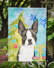 Load image into Gallery viewer, Christmas Tree Boston Terrier Garden Flag - Outdoor Decorative Yard Flag CK1886GF
