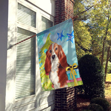 Load image into Gallery viewer, Christmas Tree Basset Hound Flag Canvas House Size CK1890CHF