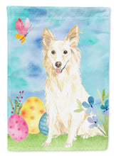 Load image into Gallery viewer, Easter Eggs White Collie Flag Canvas House Size CK1893CHF