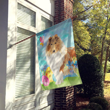 Load image into Gallery viewer, Easter Eggs Rough Collie Flag Canvas House Size CK1904CHF