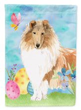 Load image into Gallery viewer, Easter Eggs Rough Collie Flag Canvas House Size CK1904CHF