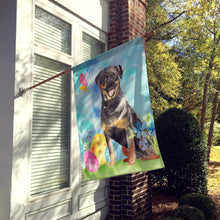 Load image into Gallery viewer, Easter Eggs Rottweiler Flag Canvas House Size CK1905CHF