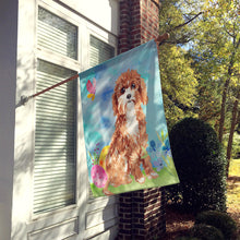 Load image into Gallery viewer, Easter Eggs Cavapoo Flag Canvas House Size CK1918CHF