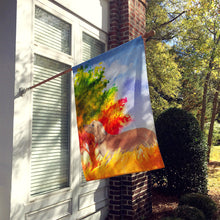 Load image into Gallery viewer, Fall Red Dachshund Flag Canvas House Size CK1932CHF