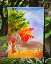 Load image into Gallery viewer, Fall Red Dachshund Garden Flag - Outdoor Decorative Yard Flag CK1932GF