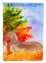 Load image into Gallery viewer, Fall Red Dachshund Garden Flag - Outdoor Decorative Yard Flag CK1932GF