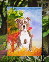 Load image into Gallery viewer, Fall Red Staffordshire Bull Terrier Garden Flag - Outdoor Decorative Yard Flag CK1933GF