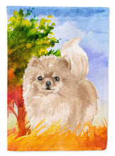 Load image into Gallery viewer, Fall Pomeranian Flag Canvas House Size CK1935CHF