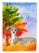 Load image into Gallery viewer, Fall Italian Greyhound Garden Flag - Outdoor Decorative Yard Flag CK1939GF