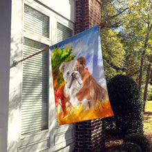 Load image into Gallery viewer, Fall English Bulldog Flag Canvas House Size CK1944CHF