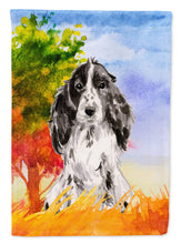 Load image into Gallery viewer, Fall Black Parti Cocker Spaniel Garden Flag - Outdoor Decorative Yard Flag CK1947GF