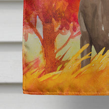 Load image into Gallery viewer, Fall Chocolate Labrador Retriever Flag Canvas House Size CK1951CHF