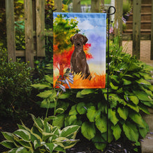 Load image into Gallery viewer, Fall Chocolate Labrador Retriever Garden Flag - Outdoor Decorative Yard Flag CK1951GF