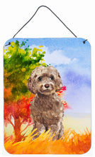 Load image into Gallery viewer, Fall Chocolate Labradoodle Wall or Door Hanging Prints CK1953DS1216
