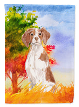 Load image into Gallery viewer, Fall Brittany Spaniel Flag Canvas House Size CK1954CHF