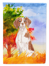 Load image into Gallery viewer, Fall Brittany Spaniel Garden Flag - Outdoor Decorative Yard Flag CK1954GF