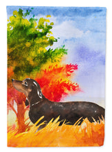 Load image into Gallery viewer, Fall Dachshund Flag Canvas House Size CK1958CHF