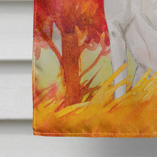 Load image into Gallery viewer, Fall White Staffie Bull Terrier Flag Canvas House Size CK1961CHF