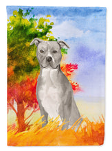 Load image into Gallery viewer, Fall Staffordshire Bull Terrier Flag Canvas House Size CK1962CHF