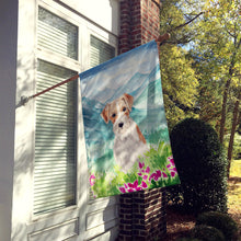 Load image into Gallery viewer, Mountian Flowers Jack Russell Terrier Flag Canvas House Size CK1963CHF