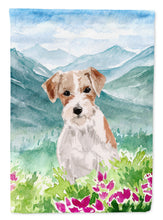 Load image into Gallery viewer, Mountian Flowers Jack Russell Terrier Flag Canvas House Size CK1963CHF