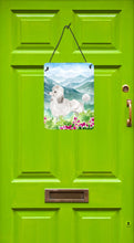 Load image into Gallery viewer, Mountian Flowers White Poodle Wall or Door Hanging Prints CK1964DS1216