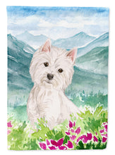 Load image into Gallery viewer, Mountian Flowers Westie Flag Canvas House Size CK1965CHF