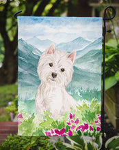 Load image into Gallery viewer, Mountian Flowers Westie Garden Flag - Outdoor Decorative Yard Flag CK1965GF
