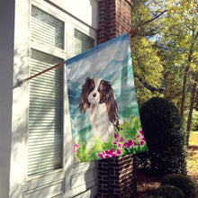Load image into Gallery viewer, Mountian Flowers Tricolor Cavalier Spaniel Flag Canvas House Size CK1966CHF