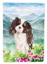 Load image into Gallery viewer, Mountian Flowers Tricolor Cavalier Spaniel Flag Canvas House Size CK1966CHF