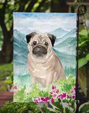 Load image into Gallery viewer, Mountian Flowers Fawn Pug Garden Flag - Outdoor Decorative Yard Flag CK1969GF