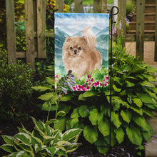 Load image into Gallery viewer, Mountian Flowers Pomeranian Garden Flag - Outdoor Decorative Yard Flag CK1970GF