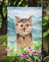 Load image into Gallery viewer, Mountian Flowers Norwich Terrier Garden Flag - Outdoor Decorative Yard Flag CK1971GF