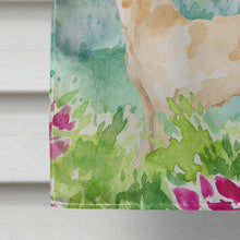 Load image into Gallery viewer, Mountian Flowers Yellow Labrador Flag Canvas House Size CK1973CHF