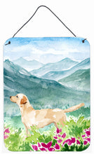 Load image into Gallery viewer, Mountian Flowers Yellow Labrador Wall or Door Hanging Prints CK1973DS1216