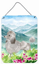 Load image into Gallery viewer, Mountian Flowers Silver Poodle Wall or Door Hanging Prints CK1975DS1216