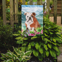 Load image into Gallery viewer, Mountian Flowers English Bulldog Garden Flag - Outdoor Decorative Yard Flag CK1979GF