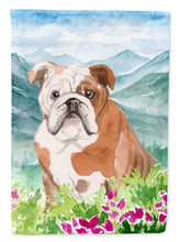 Load image into Gallery viewer, Mountian Flowers English Bulldog Garden Flag - Outdoor Decorative Yard Flag CK1979GF