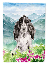 Load image into Gallery viewer, Mountian Flowers Black Parti Cocker Spaniel Flag Canvas House Size CK1982CHF