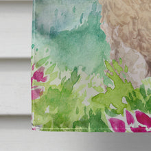 Load image into Gallery viewer, Mountian Flowers Goldendoodle Flag Canvas House Size CK1984CHF