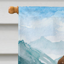 Load image into Gallery viewer, Mountian Flowers Chocolate Lab Flag Canvas House Size CK1986CHF