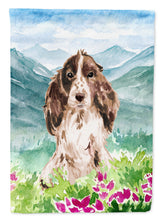 Load image into Gallery viewer, Mountian Flowers Chocolate Parti Cocker Spaniel Garden Flag - Outdoor Decorative Yard Flag CK1987GF