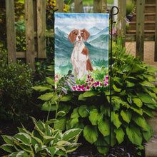 Load image into Gallery viewer, Mountian Flowers Brittany Spaniel Garden Flag - Outdoor Decorative Yard Flag CK1989GF